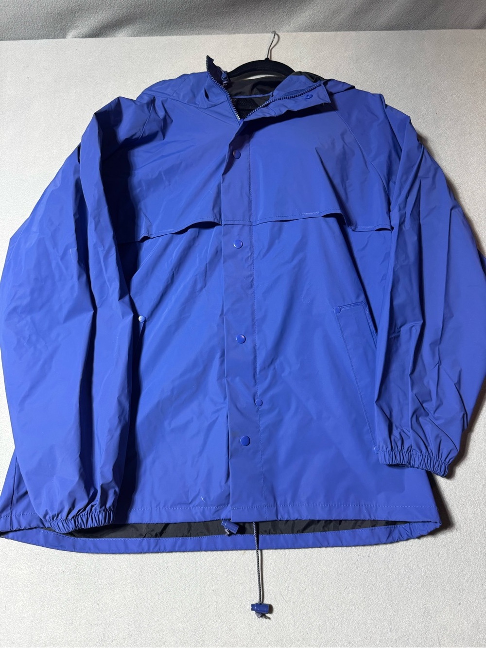 Lands' End Royal Blue Hooded Raincoat